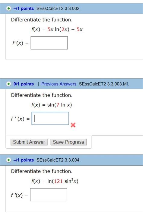 Solved Differentiate The Function F X X Ln X X Chegg