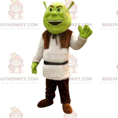 BIGGYMONKEYmascot costume of Shrek, famous cartoon green ogre of the ...