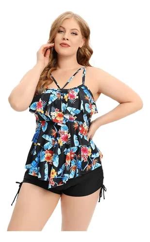 Ba Ador Talla Grande Bikini Con Volantes Cuotas Sin Inter S