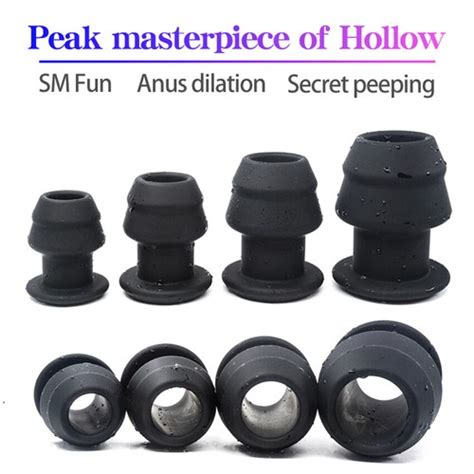 Hollow Prostate Anal Butt Plug Massager Large Tunnel Probe Use