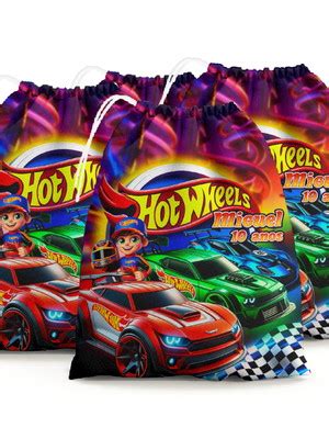Sacolinha Lembrancinha Hot Wheels Pista De Corrida Elo7