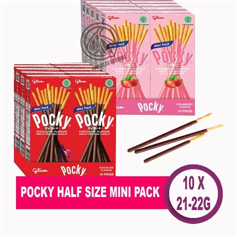 Jual POCKY MINI 1 BOX 10 PCS X 22GR HALF GLICO PEJOY COKLAT 1 PACK DUS