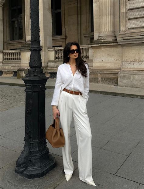 chic outfits  wide leg pants  wear  repeat