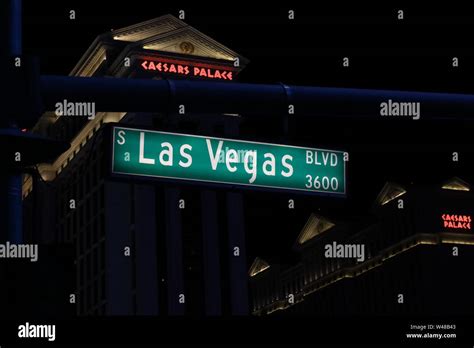 Las Vegas Street Sign Stock Photo Alamy