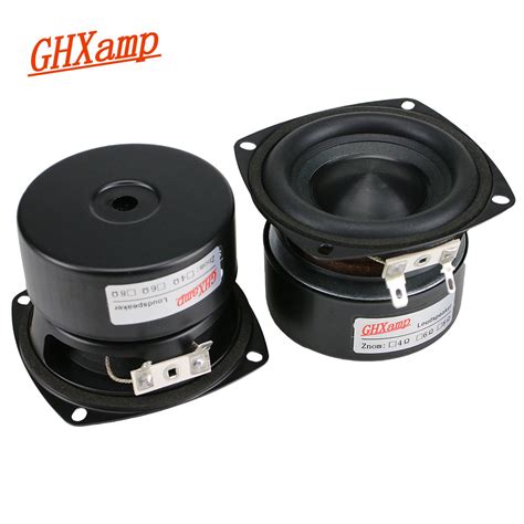 GHXAMP Altavoz De Graves Cuadrado Hifi 3 Pulgadas 78mm 4ohm 25W Tapa De