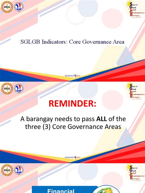 3 Sglgb Indicators Core Governance Area Pdf