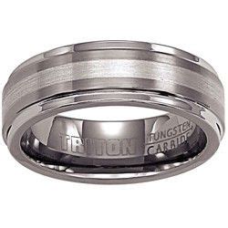 Triton Tungsten Stainless Steel Cable Wedding Ring Artcarved