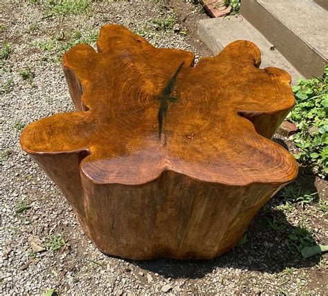 Solid Oak Tree Stump Coffee Table - Etsy