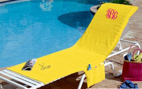 Monogrammed Beach Lounge Chair Cover Towel By Southernspiritgifts