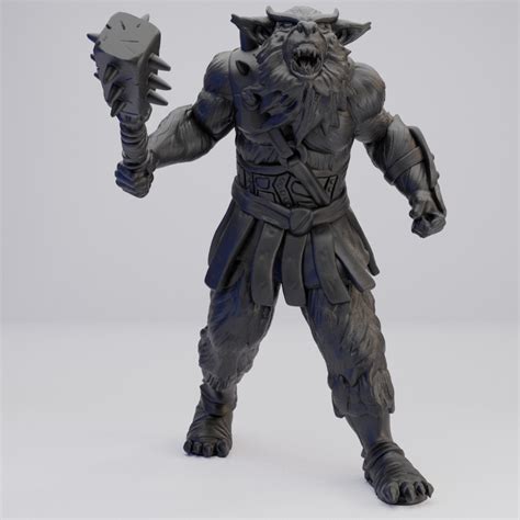 Hot Goblin バグベア ミニチュア スパイク棍棒の獣人 ホットゴブリン