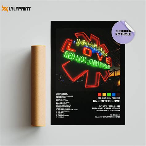 Red Hot Chili Peppers Posters Unlimited Love Poster Tracklist Album Cover Poster Print Wall