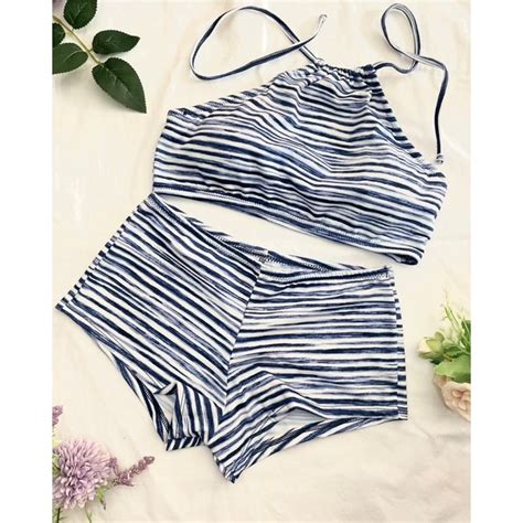 Jual J E N N I E Bikini Motif High Neck Bikini Motif Bikini Wanita Bikini Bikini Set Wanita