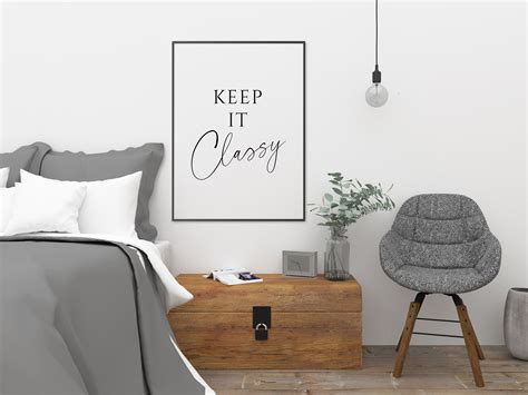 Keep It Classy Printable Poster Fashion Quote Wall Art - Etsy