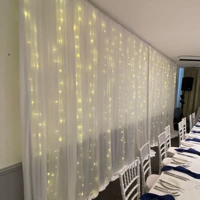 White Curtain Backdrop 6mx3m - POP Celebrations & Events