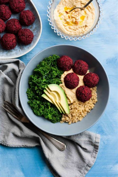 Beetroot Falafel Buddha Bowls These Simple To Make Vegan Beetroot