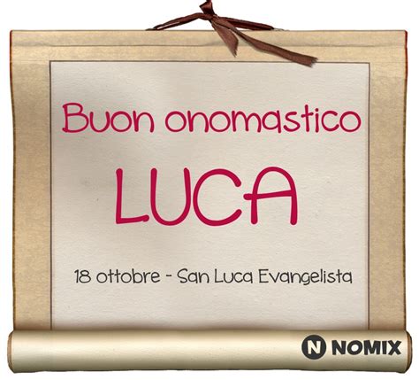 Onomastico Del Nome Luca