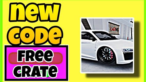 CAR RNG CODE FREE CRATE NEW WORKING CODE ROBLOX CAR RNG YouTube