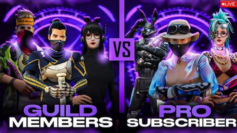 Guild Member Vs Pro Subcribers Live Guild Test 1v2 🥵 Nonstopgaming