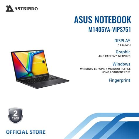 Jual Asus Vivobook M Ya Amd Ryzen U Gb Gb Wuxga Opi