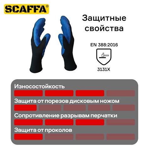 Перчатки для защиты от ОПЗ и механических воздействий SCAFFA Grip ...
