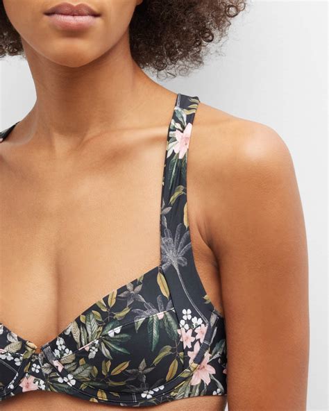 PQ Swim Perla Floral Underwire Bikini Top Neiman Marcus