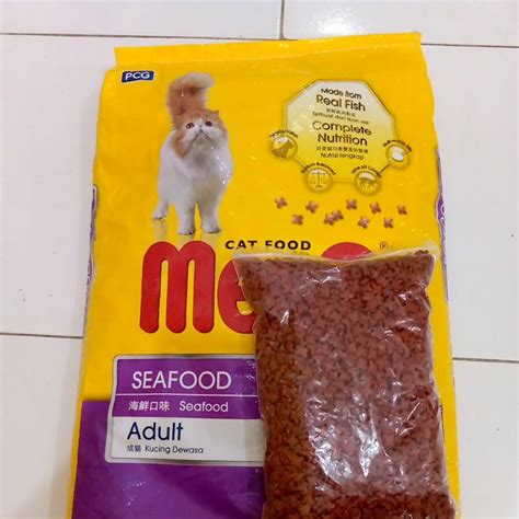 Jual Makanan Kucing Dry Food Meo Adult Seafood Repack 1kg Shopee