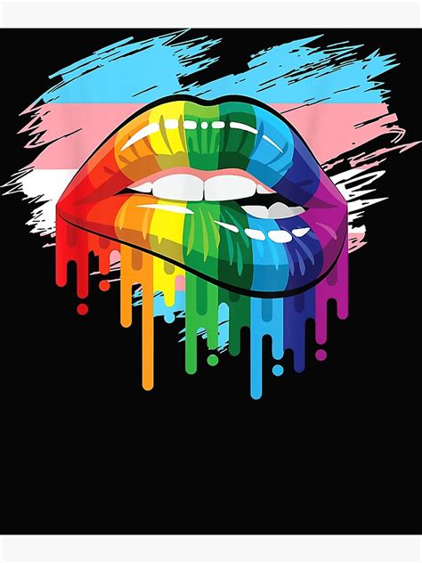 Lips Sexy Heart Lgbt Flag Rainbow Lgbt Pride Gay Lesbian Poster For Sale By Vignette