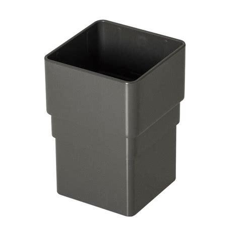 Square Anthracite Grey Pipe Socket Brissco Floplast Guttering Range