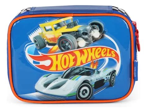 Estojo Escolar Hot Wheels Capacidade Para Lápis Luxcel