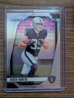 Brock Bowers Silver Prizm Rookie Panini Prizm Football Raiders