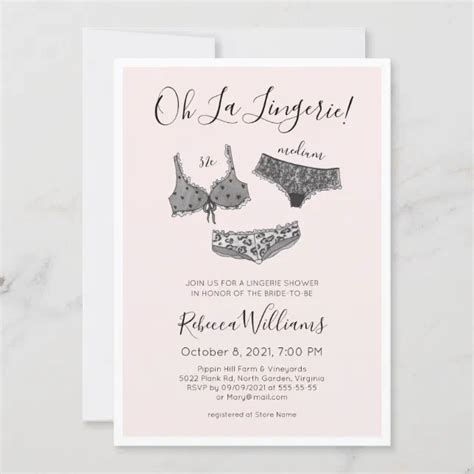 Watercolor Lingerie Shower Bridal Shower Invitation Zazzle