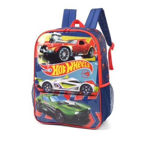 Mochila Infantil de Costas Hot Weels Azul Luxcel em Promoção na Americanas