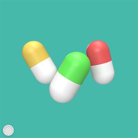 Premium Psd Pill D Model Cartoon Style Render Illustration