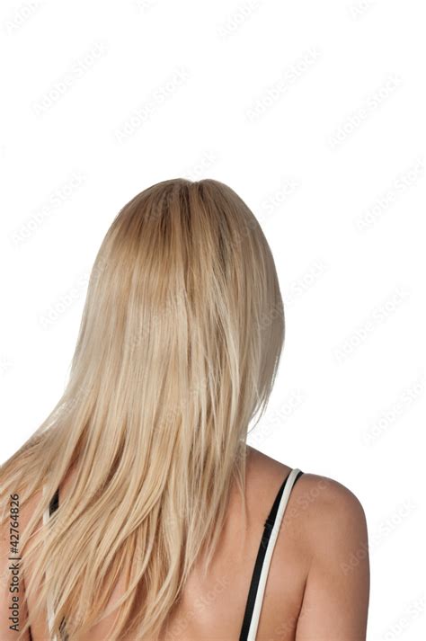 Blonde Frau Von Hinten Stock Foto Adobe Stock
