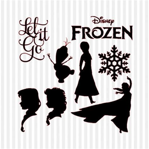 Frozen Svg Frozen Clipart Frozen Silhouette Disney Svg Svg Etsy