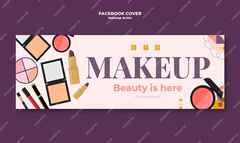 psd makeup artist facebook cover template design