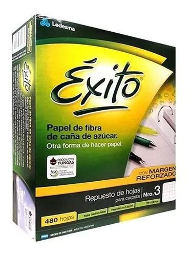 Repuesto Exito N X Hojas Rayadas Con Margen Reforzado En Venta En