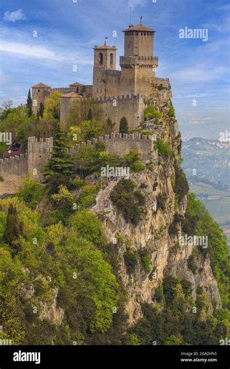 Guaita Tower On The Peak Of Mount Titan Overlooking The City Of San