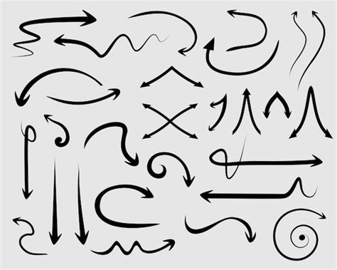 Premium Vector Hand Drawn Arrows Set