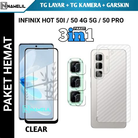 Jual Paket In Infinix Hot I G G Pro Tg Layar Tg Kamera Garskin Anti Gores Full Screen