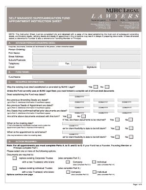 Fillable Online S Legal Forms Superannuation Instruction Sheets