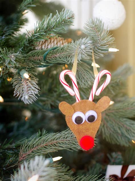 How To Make A Candy Cane Reindeer Ornament Hgtv