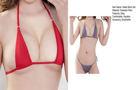 Twt Halter Bikini Set Comfortable Halter Bikini Sexy Micro Bikini Set Halter String Side Tie Two