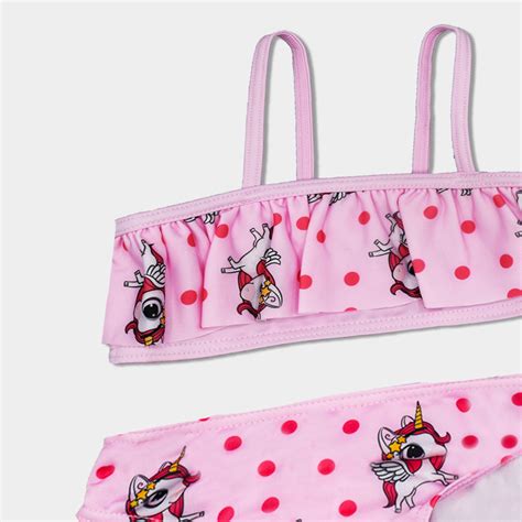 Bikini bandeau UNICORNIOS para niña Saiti Kids