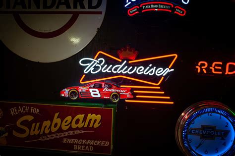 Budweiser Dale Earnhardt Jr Neon Sign At The Eddie Vannoy Collection 2020 As G298 Mecum Auctions