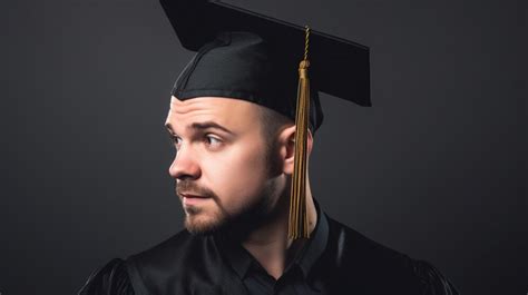 Premium Ai Image A Man In A Cap And Gown With A Tassel On His Cap