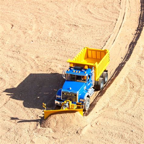 Bruder Mack Granite Dump Truck With Snow Plow Blade Toys