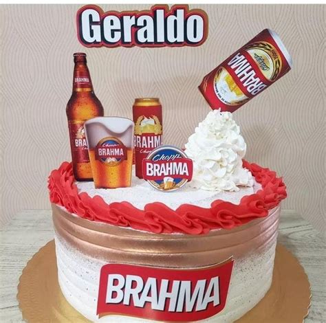 Topo De Bolo Brahma Compre Produtos Personalizados No Elo