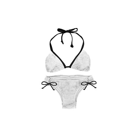 Suojapuku Bikini Da Donna Costume Da Bagno A Due Pezzi Marmo Bianco Insiemi Del Bikini Delle