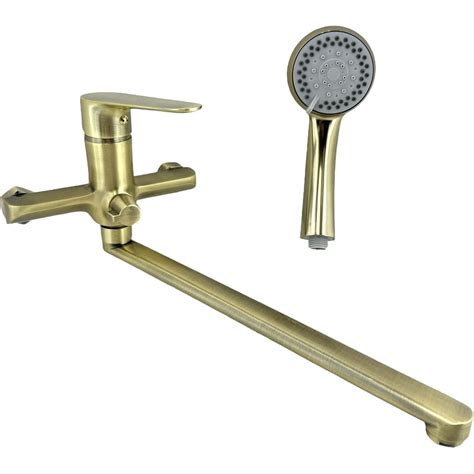 Смеситель для ванны OUTE T21023 с длинным изливом 35 см, цвет бронза ...